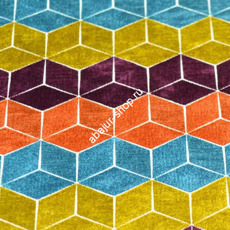 Ткань Шенилл 3D cube 10651