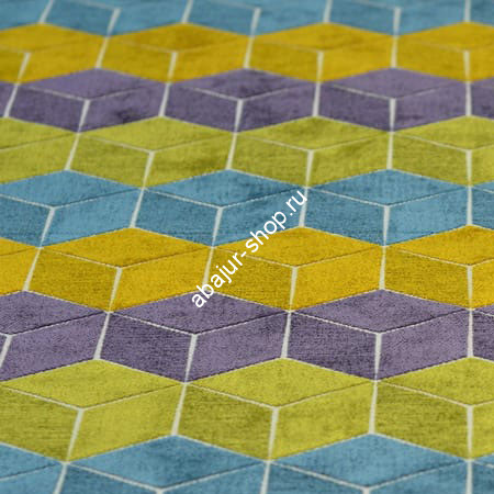Ткань Шенилл 3D cube 10655