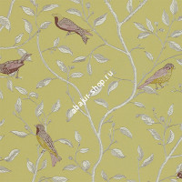 Ткань для абажура (цветы и птицы) TD076