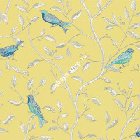 Ткань для абажура (цветы и птицы) TD077